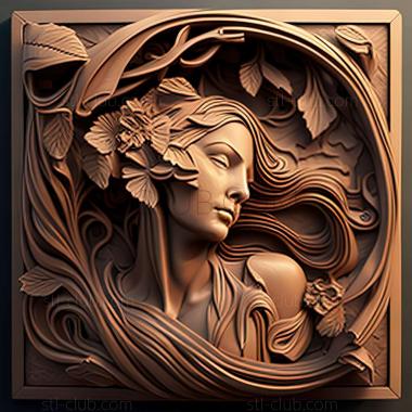 3D model style mucha (STL)